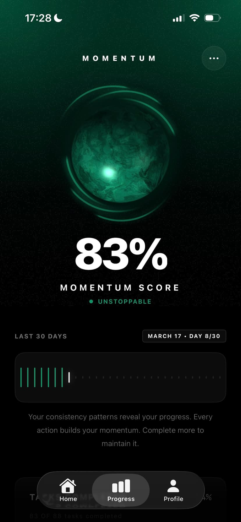 Rebirth momentum screen